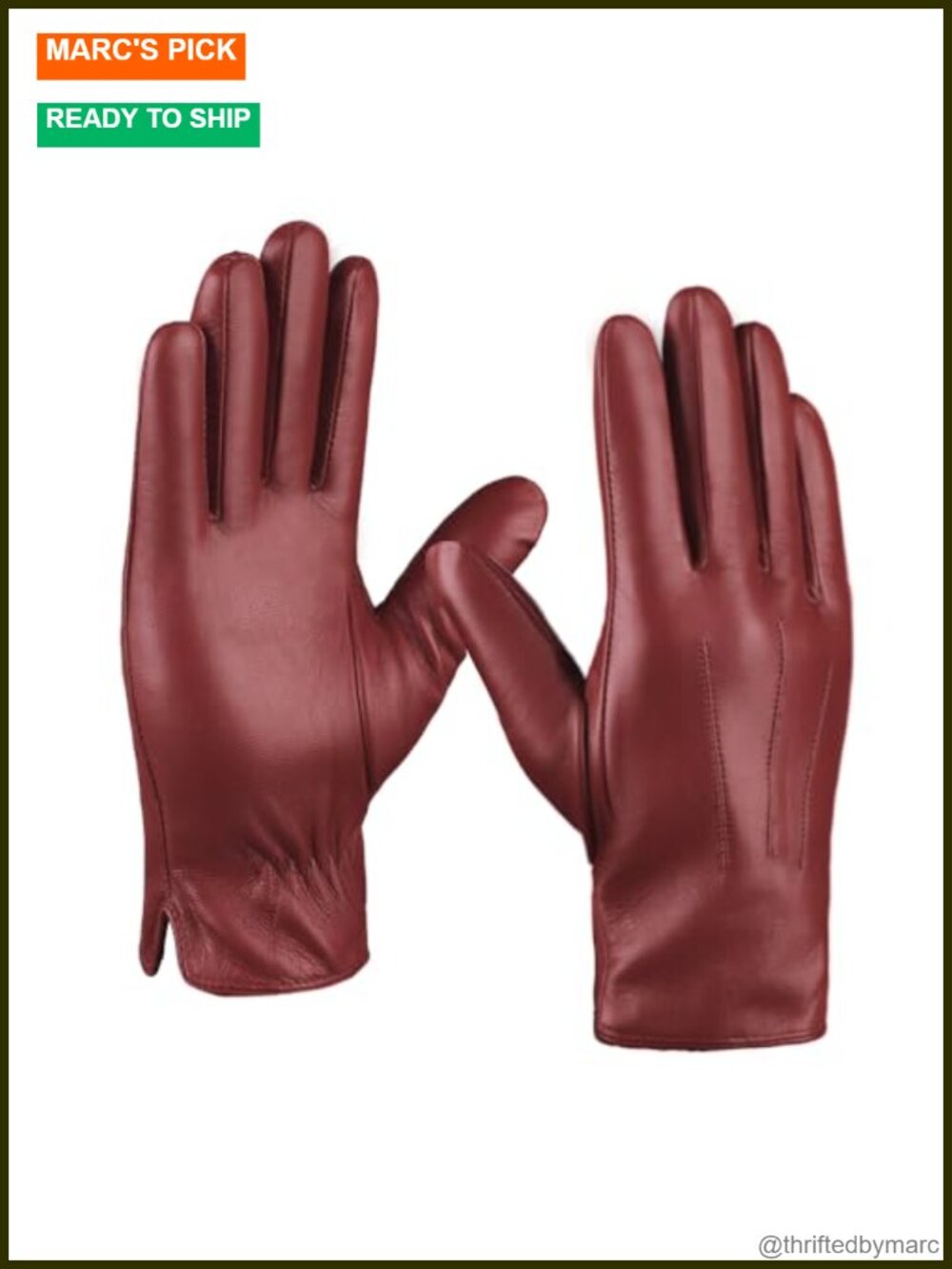 Men's Genuine Sheepskin Leather Gloves Cashmere Lined Touch Screen